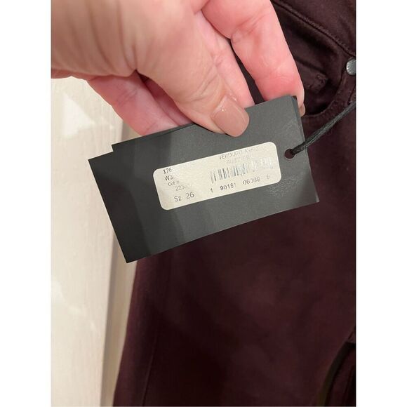 Paige Verdugo Ankle Mid-Rise Ultra Skinny Jean Aubergine sz 26 NWT $189 - Picture 4 of 8